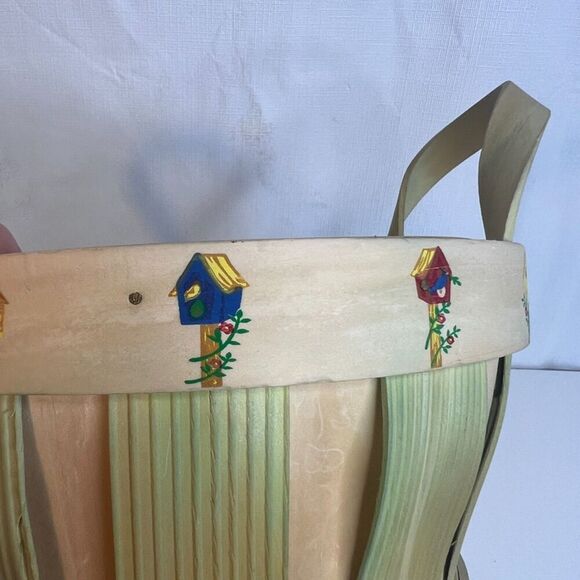 Decorative Basket Birdhouse Accents Farmhouse Cottage Core Garden Homestead - Picture 4 of 7